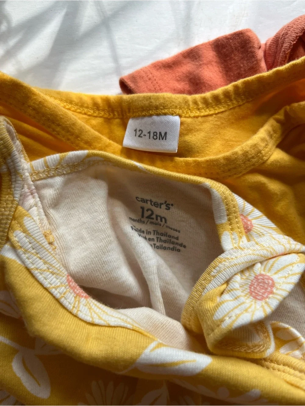 Carter Bodysuit Lot Of 7 Toddler Baby Girl One Piece 9 M 12-18 M Short Sleeve